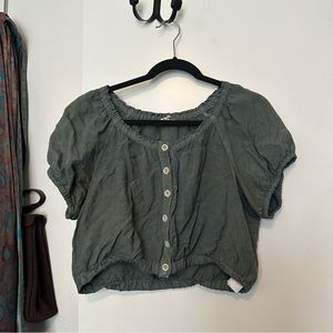 Madewell Cropped Prairie Blouse